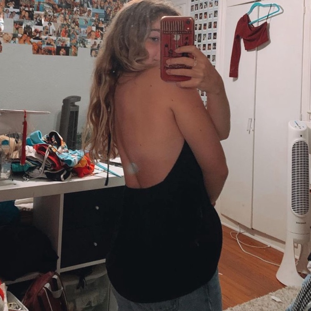 Aerie low back black halter !